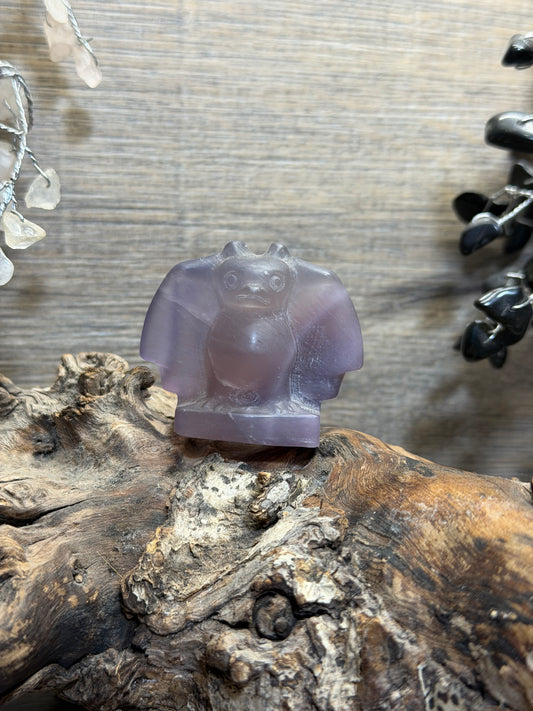 Fluorite bat carvings