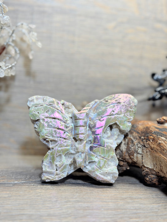 Aura Sphalerite butterfly carving