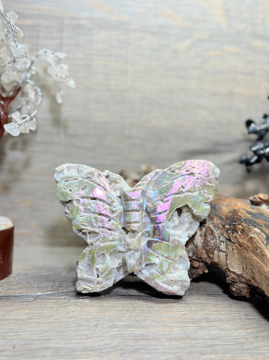 Aura Sphalerite butterfly carving