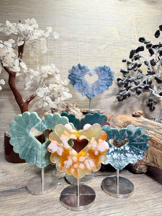 Angel heart crystal wings