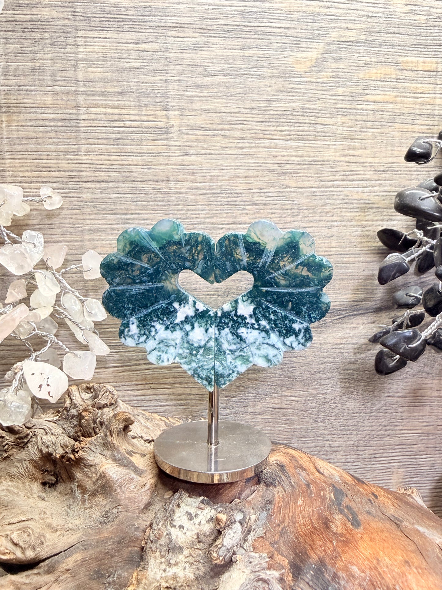 Angel heart crystal wings