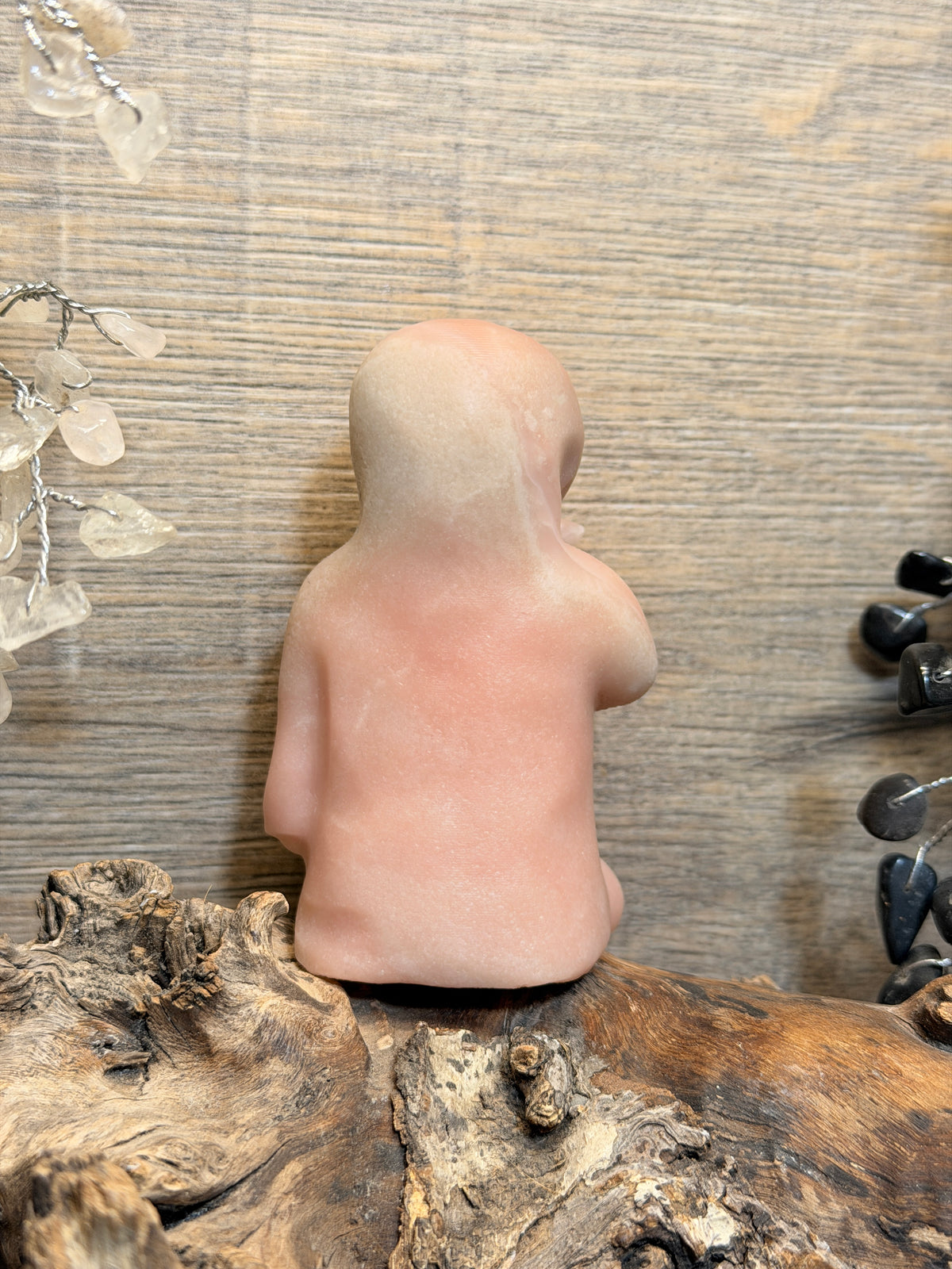 Pink opal scream carving