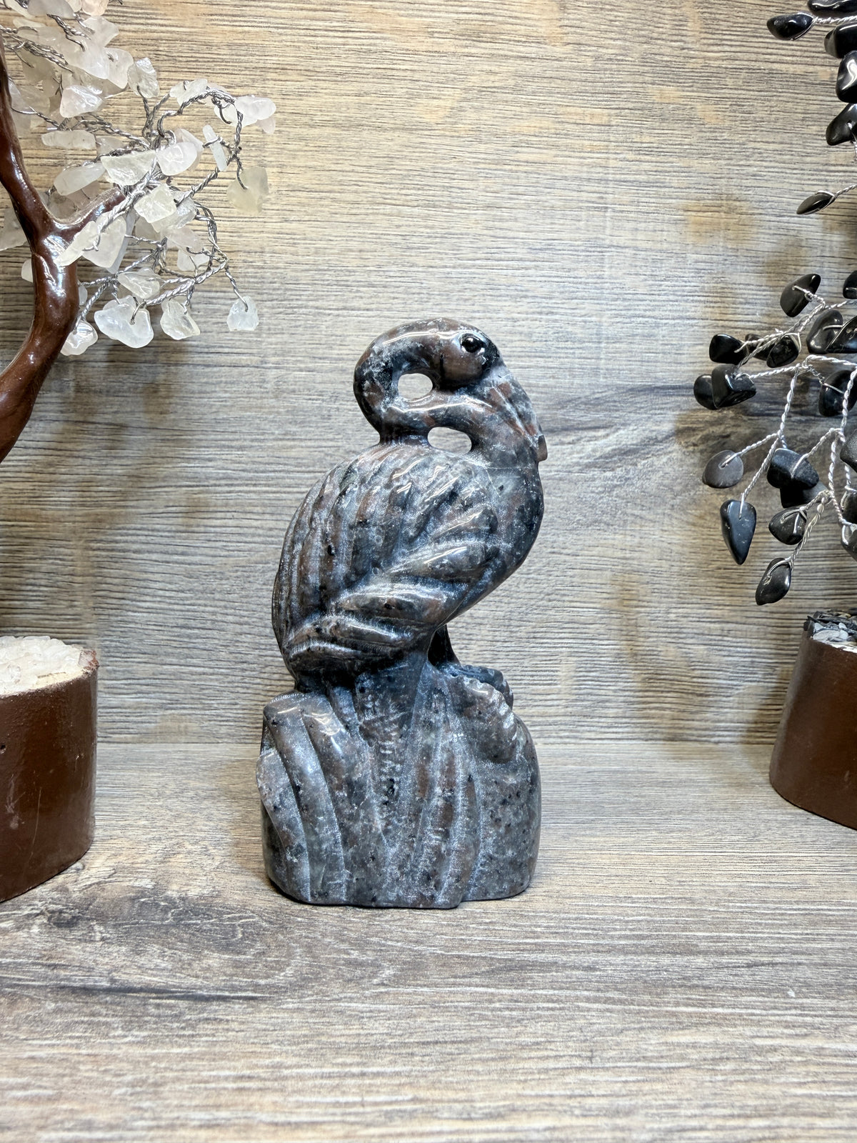 yooperlite flamingo carving