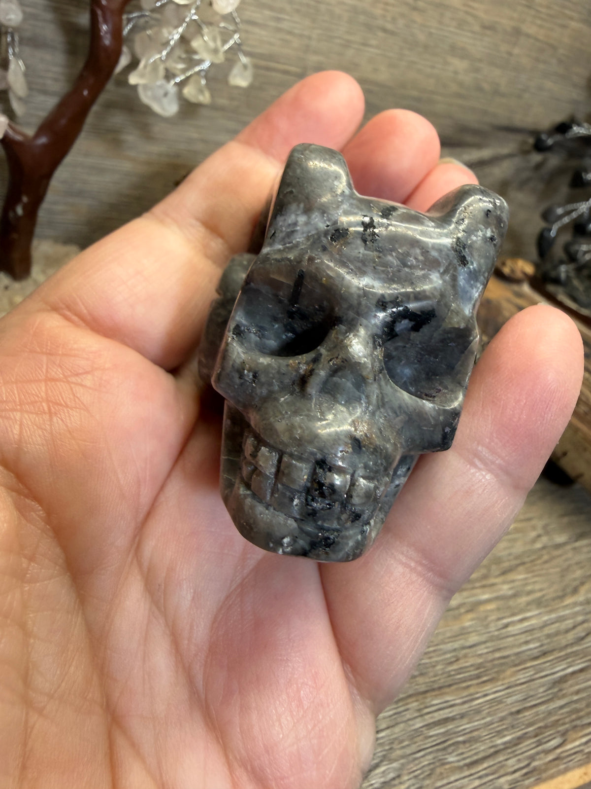 yooperlite skull  carving (SKp101)