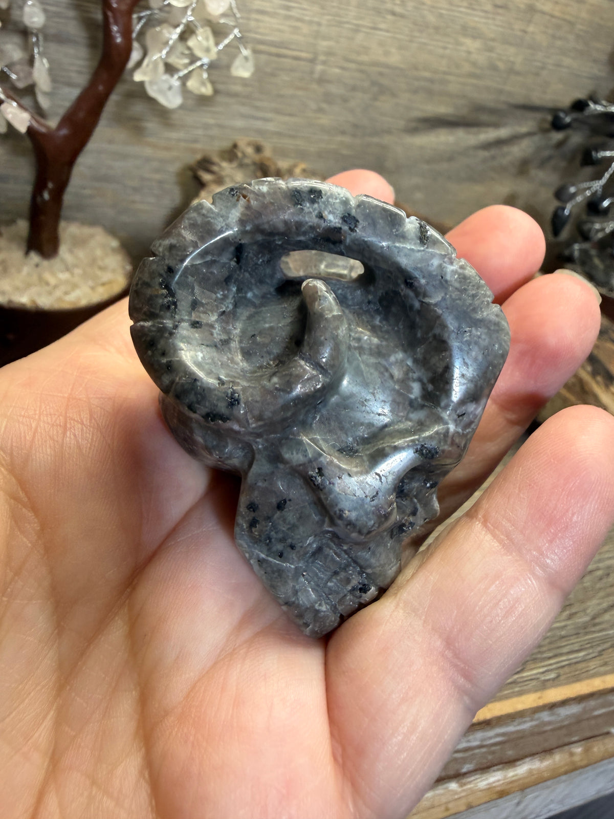 yooperlite skull  carving (SKp101)